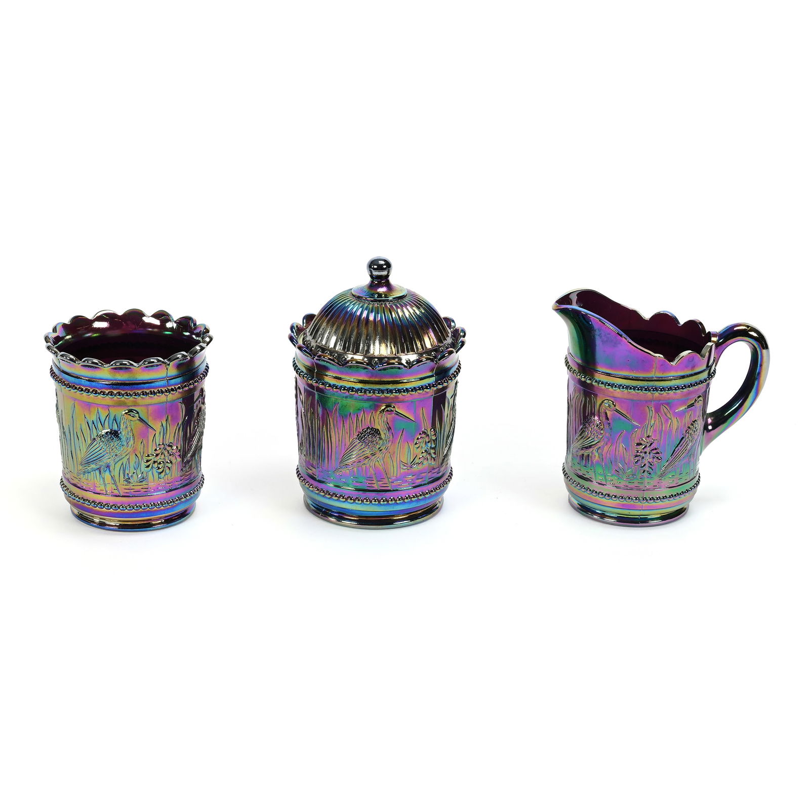 Table Set, Contemporary Carnival Glass (1 of 3)