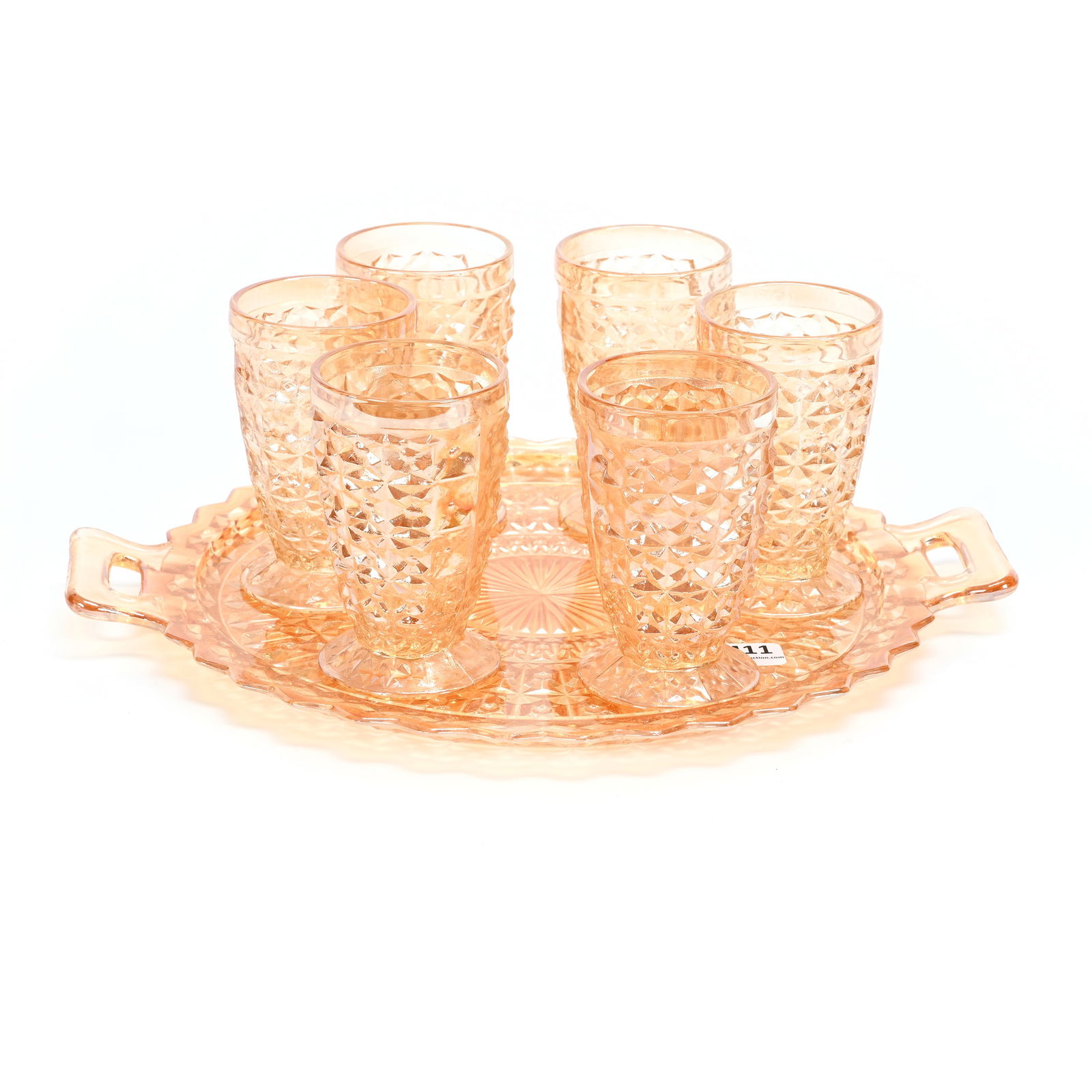 Serving Set, Indiana Glass, Whitehall Pattern, Amber (1 of 3)