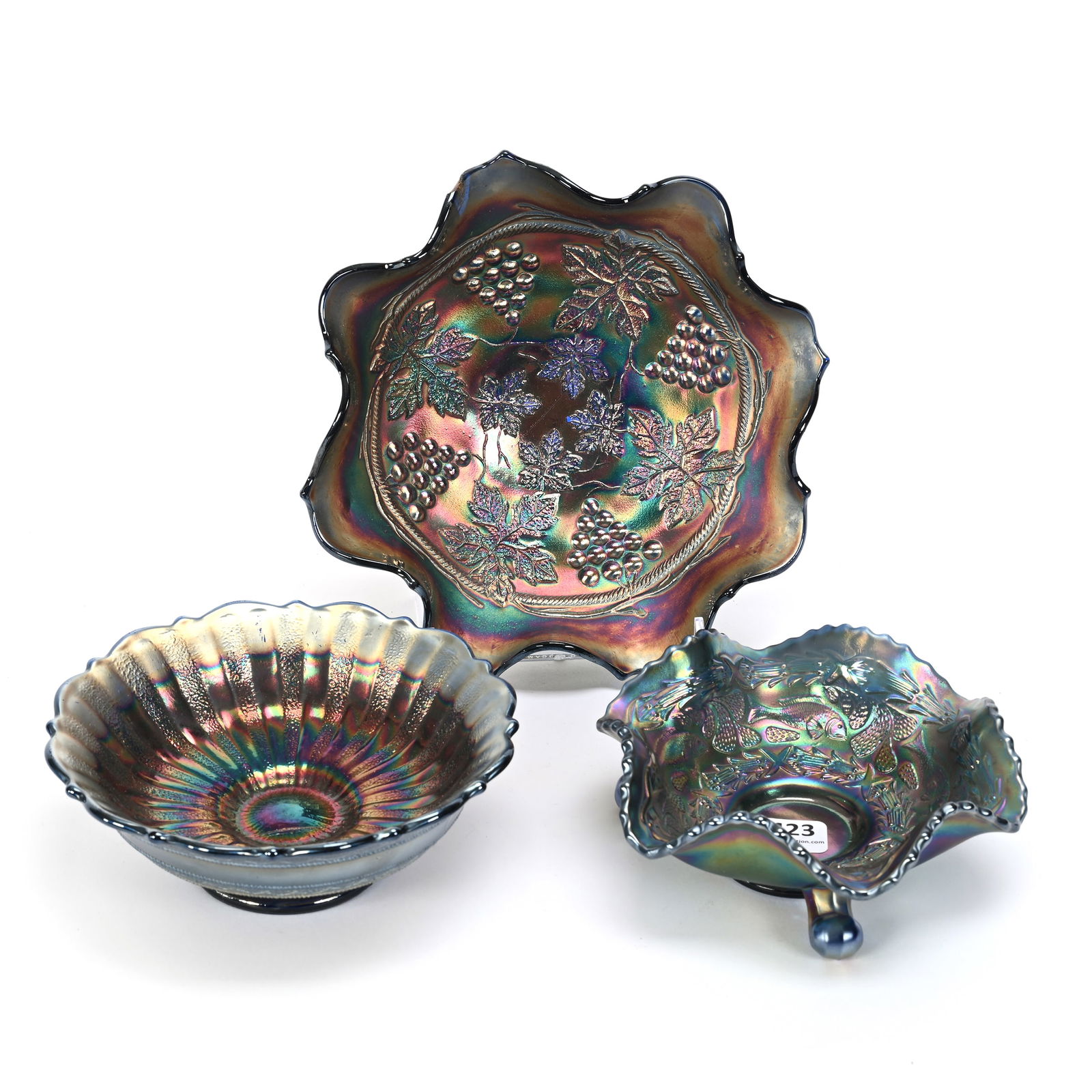 (3) Carnival Glass Bowls (1 of 2)