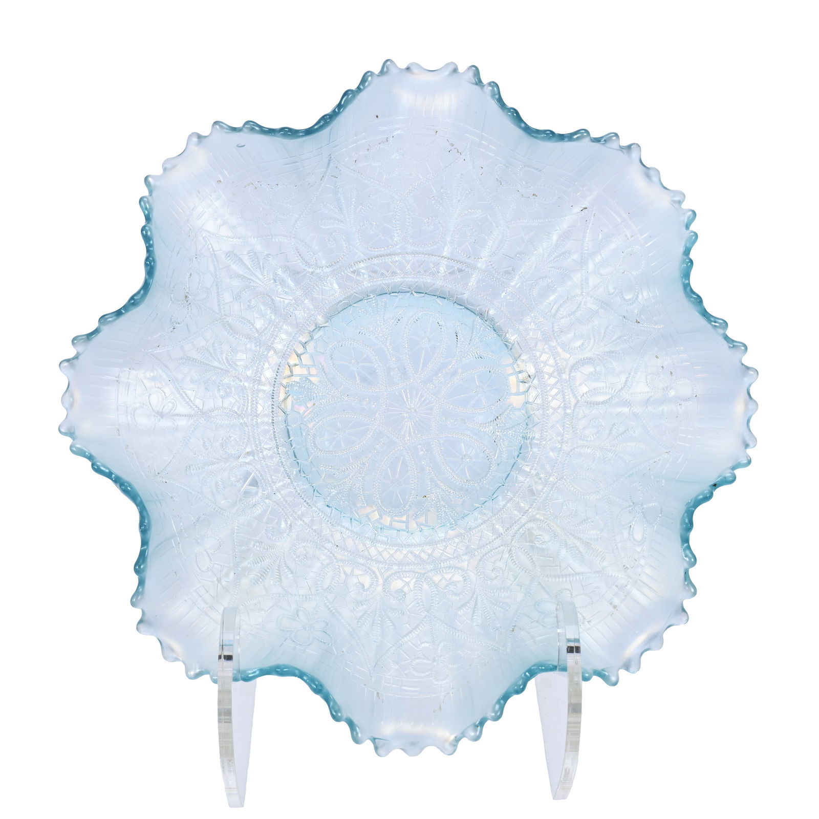 Bowl, Carnival Glass, Hearts & Flowers By Northwood (1 of 3)