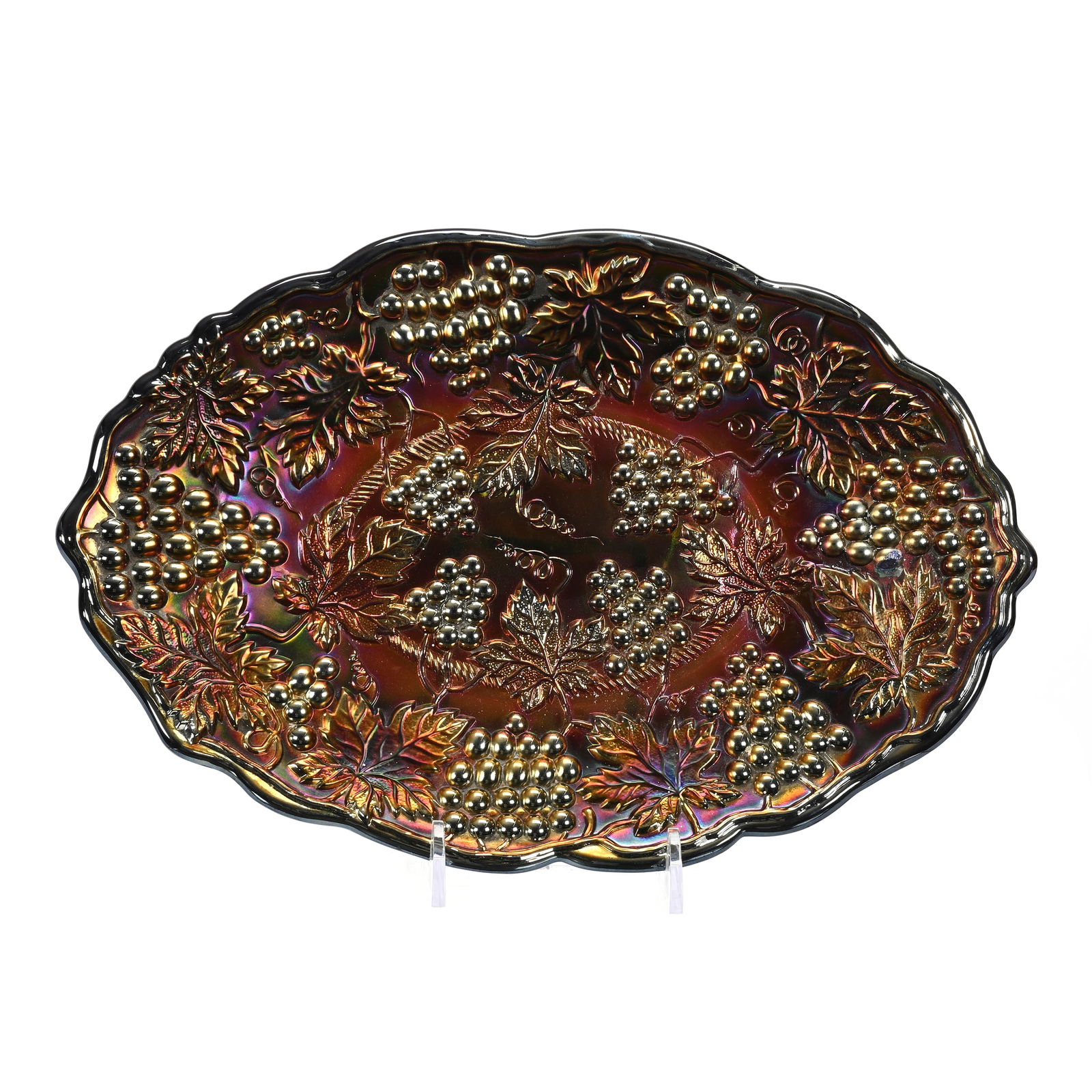 Dresser Tray, Northwood Grape & Cable, Amethyst (1 of 2)