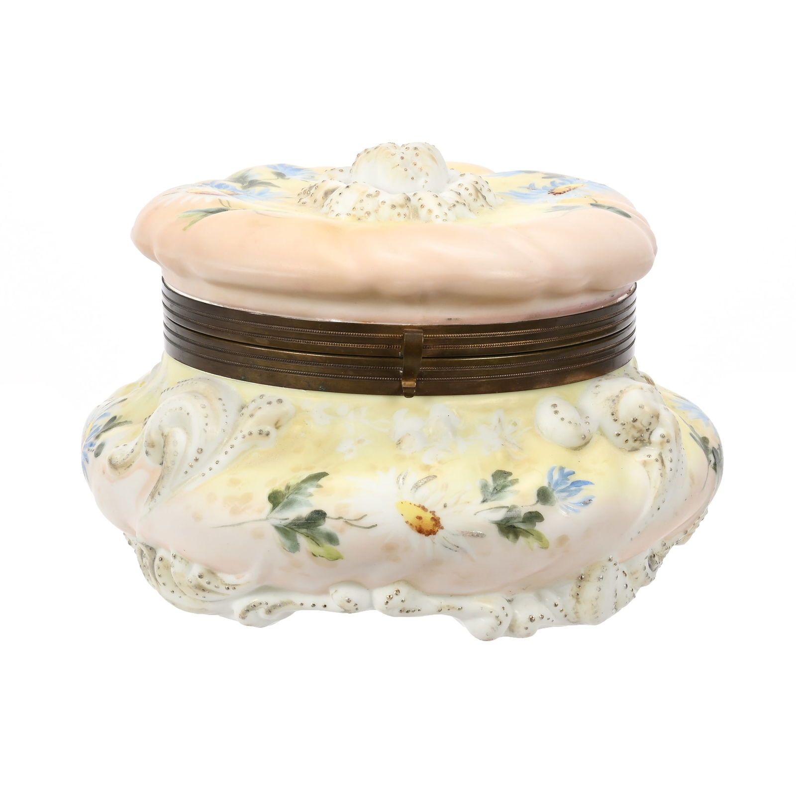 Dresser Box, Unmarked Mt. Washington Art Glass (1 of 4)