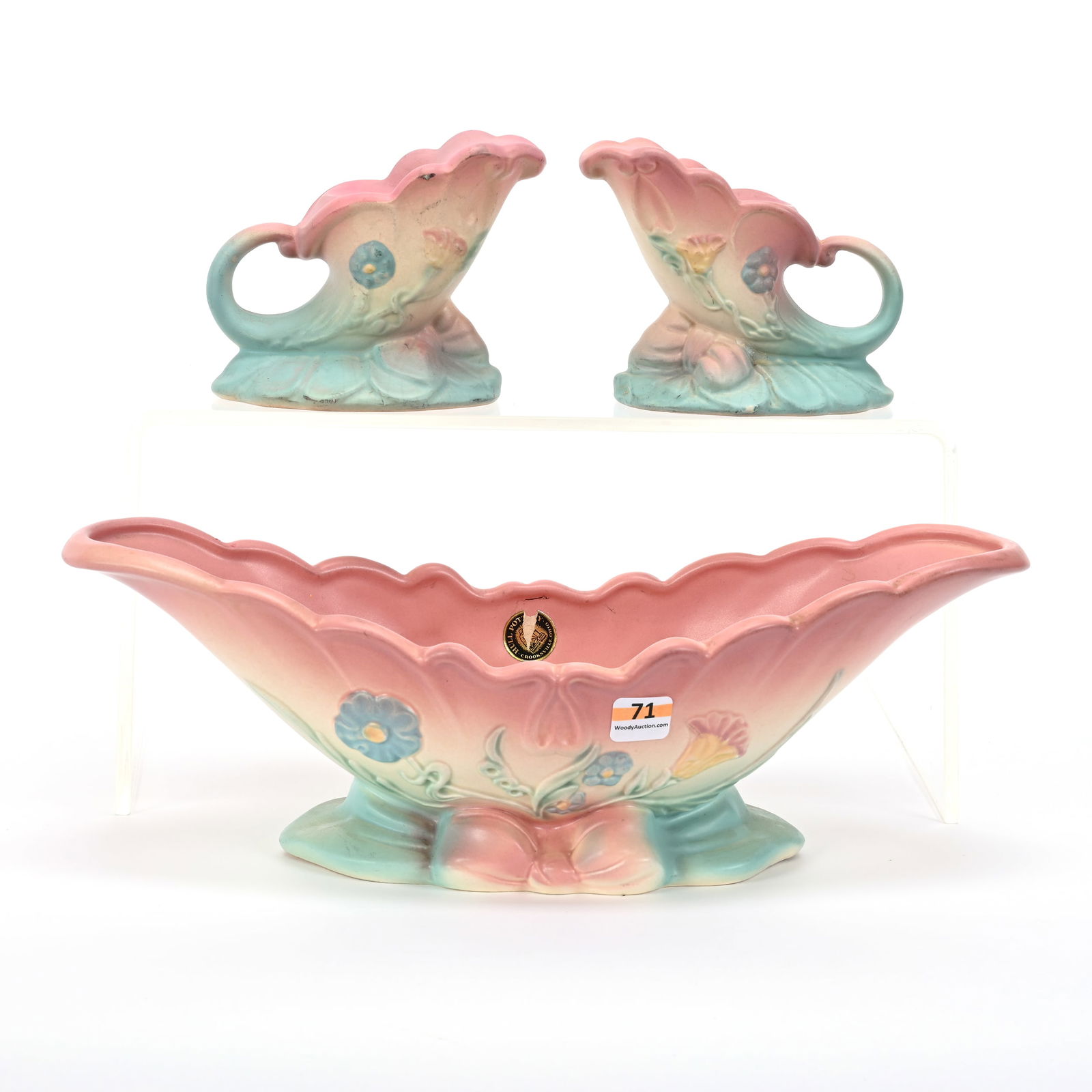 Console Set Marked Hull Art Pottery #B-16-13 1/2" (1 of 3)