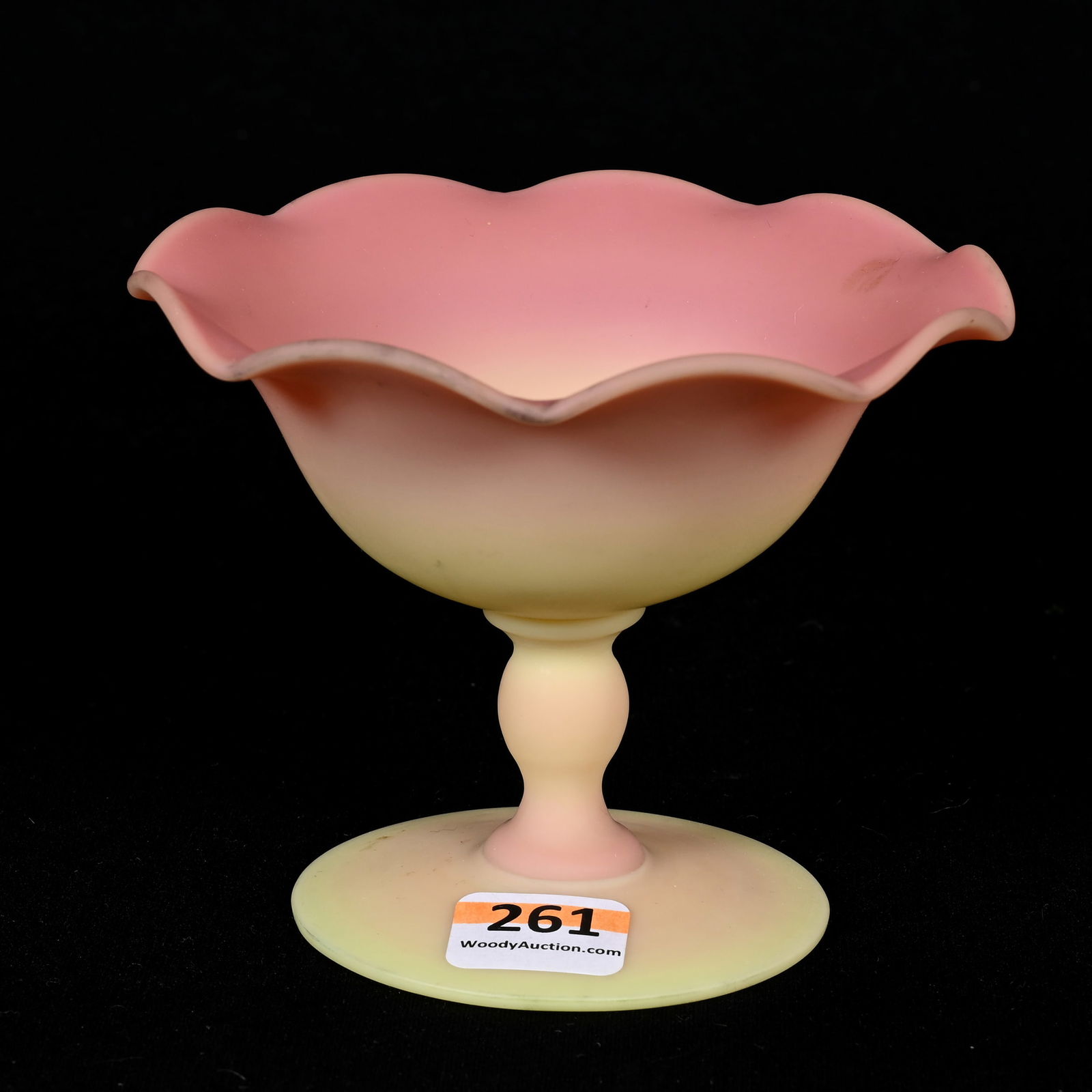 Compote, Burmese Art Glass (1 of 2)