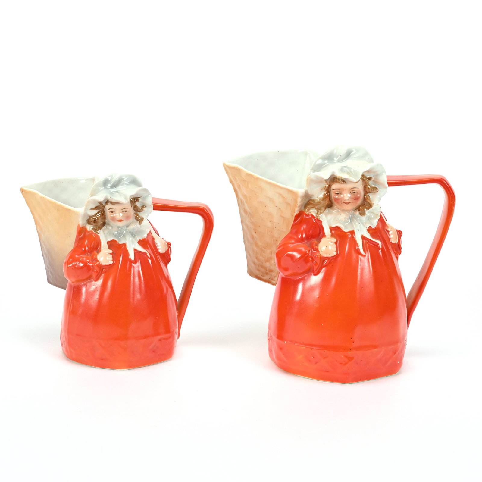 (2) Milk Maids W/Baskets, Royal Bayreuth Blue Mark (1 of 3)