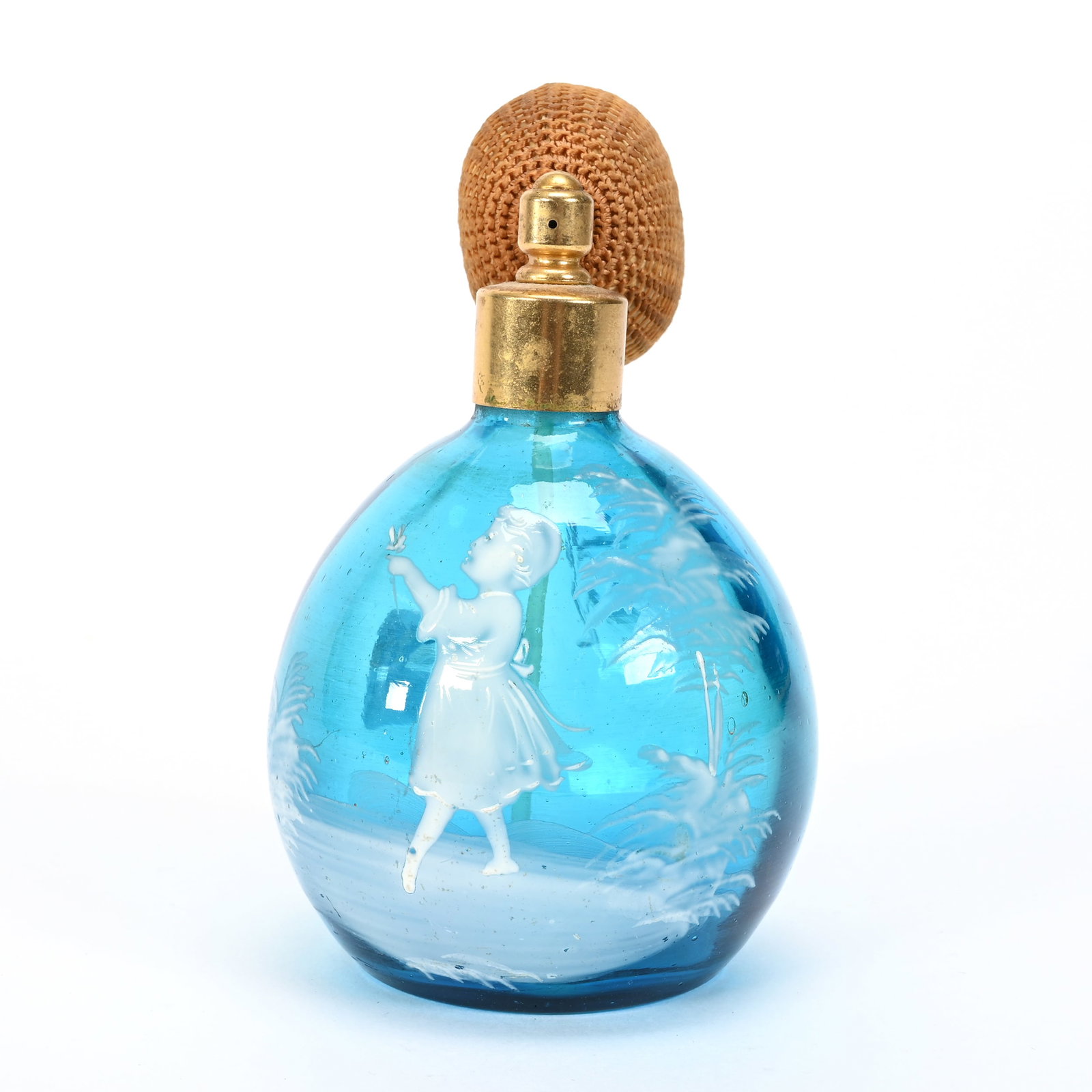 Atomizer, Blue Art Glass (1 of 2)