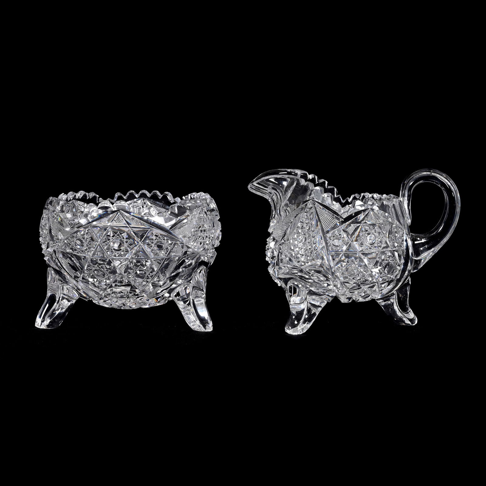 Footed Creamer & Sugar, ABCG (1 of 3)