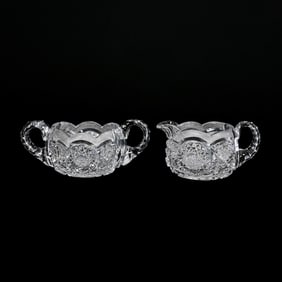 Creamer & Sugar Set, ABCG, Bellevue Pattern
