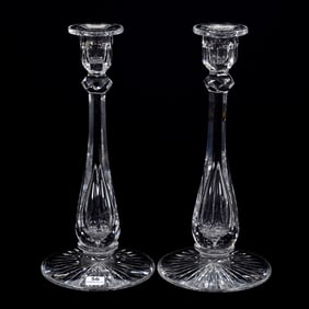 Pair Candlesticks, ABCG, Signed Libbey