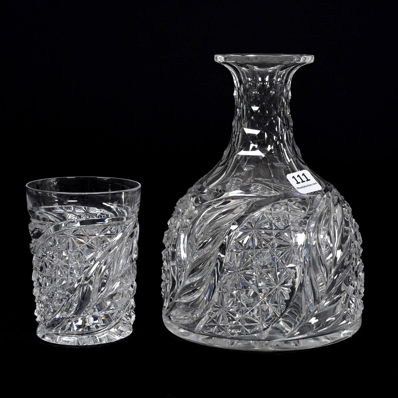 Water Carafe/Matching Tumbler, ABCG, Wheat Pattern (1 of 3)