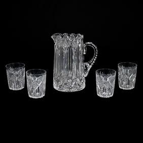 Water Set, ABCG, Signed Hawkes Brunswick Pattern