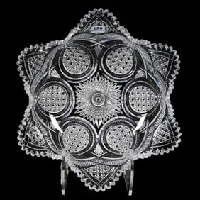 Bowl, Blown Mold, American Brilliant Cut Glass