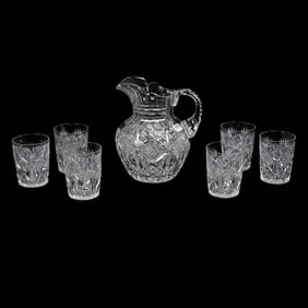 Water Set, ABCG, Signed Hawkes Navarre Pattern
