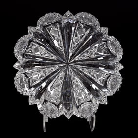 Bowl, Blown Mold, American Brilliant Cut Glass