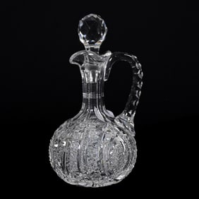 Cruet Bottle, ABCG, Signed Libbey Aztec Pattern