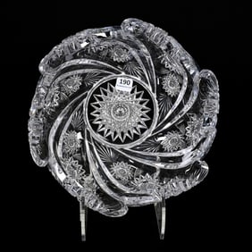 Bowl, Blown Mold, ABCG, Signed Hawkes