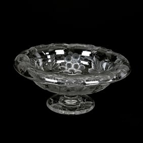 Pedestal Bowl, ABCG, Signed Tuthill Vintage Pattern