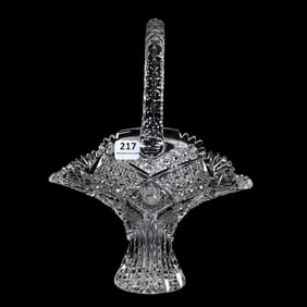 Easter Basket, American Brilliant Cut Glass