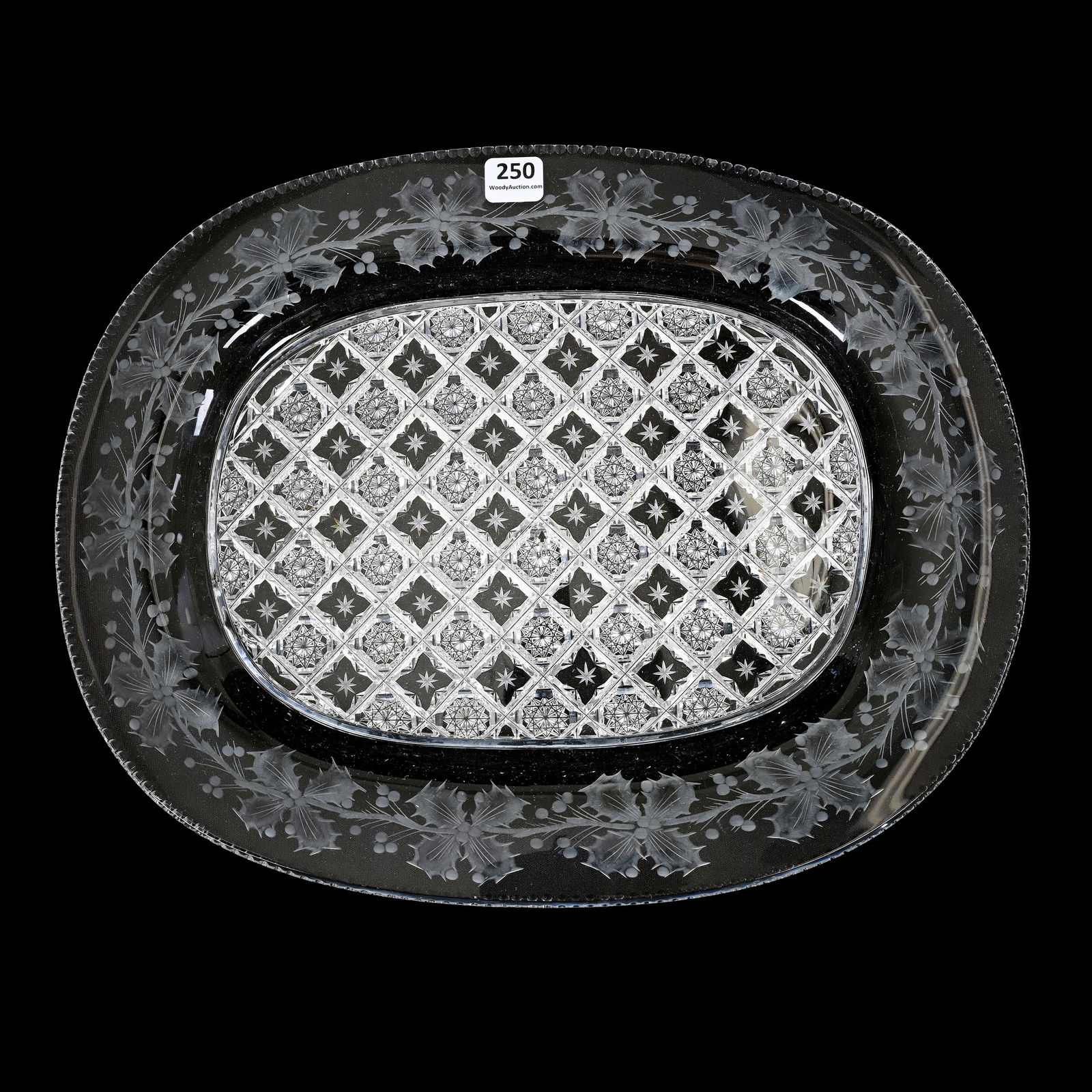 Oval Tray, ABCG, Signed Sinclaire Snowflake & Holly (1 of 8)