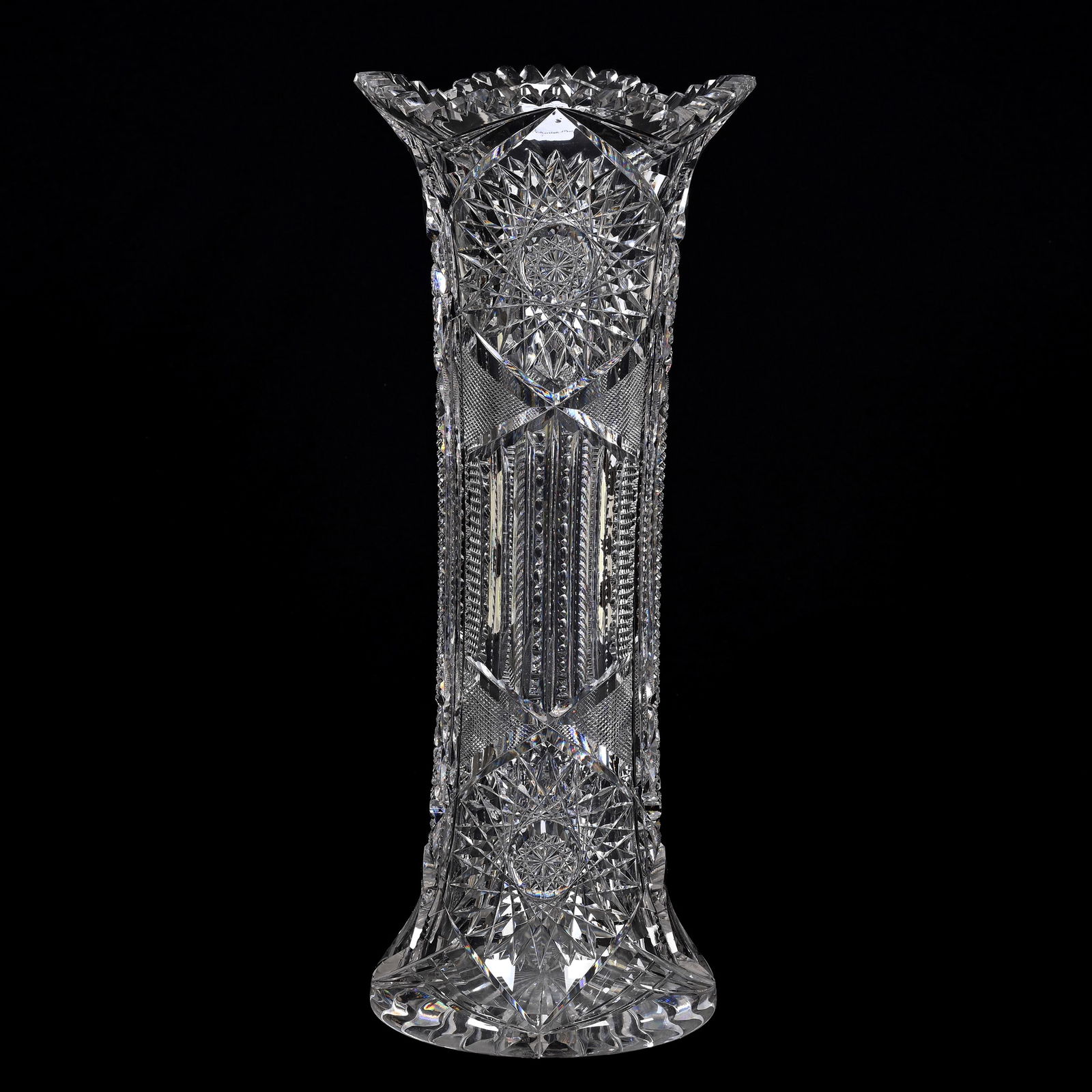 Corset Vase, American Brilliant Cut Glass (1 of 3)