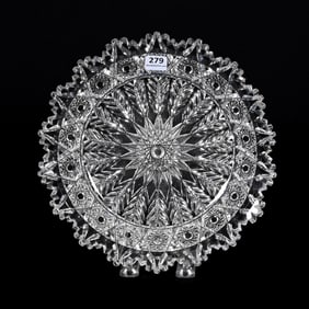 Plate, ABCG, Fern Pattern By Ohio Cut Glass