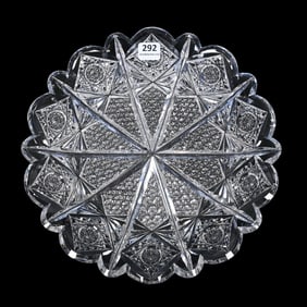 Round Plate, ABCG, Signed Hawkes Napoleon Pattern