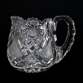 Pitcher, American Brilliant Cut Glass