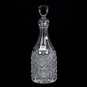 Whiskey Bottle, American Brilliant Cut Glass