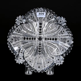 Plate, ABCG, Signed Libbey Aztec Pattern