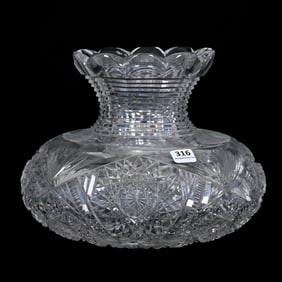 Flower Center, American Brilliant Cut Glass