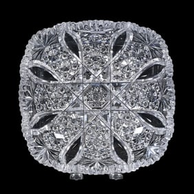 Square Bowl, ABCG, Signed Hawkes Grecian Pattern