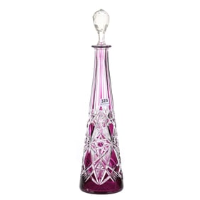 Decanter, BPCG, Amethyst Cut To Clear