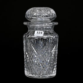 Cigarette Jar, American Brilliant Cut Glass