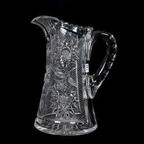 Pitcher, American Brilliant Cut Glass