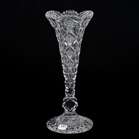 Trumpet Vase, ABCG, Queens Pattern By Hawkes