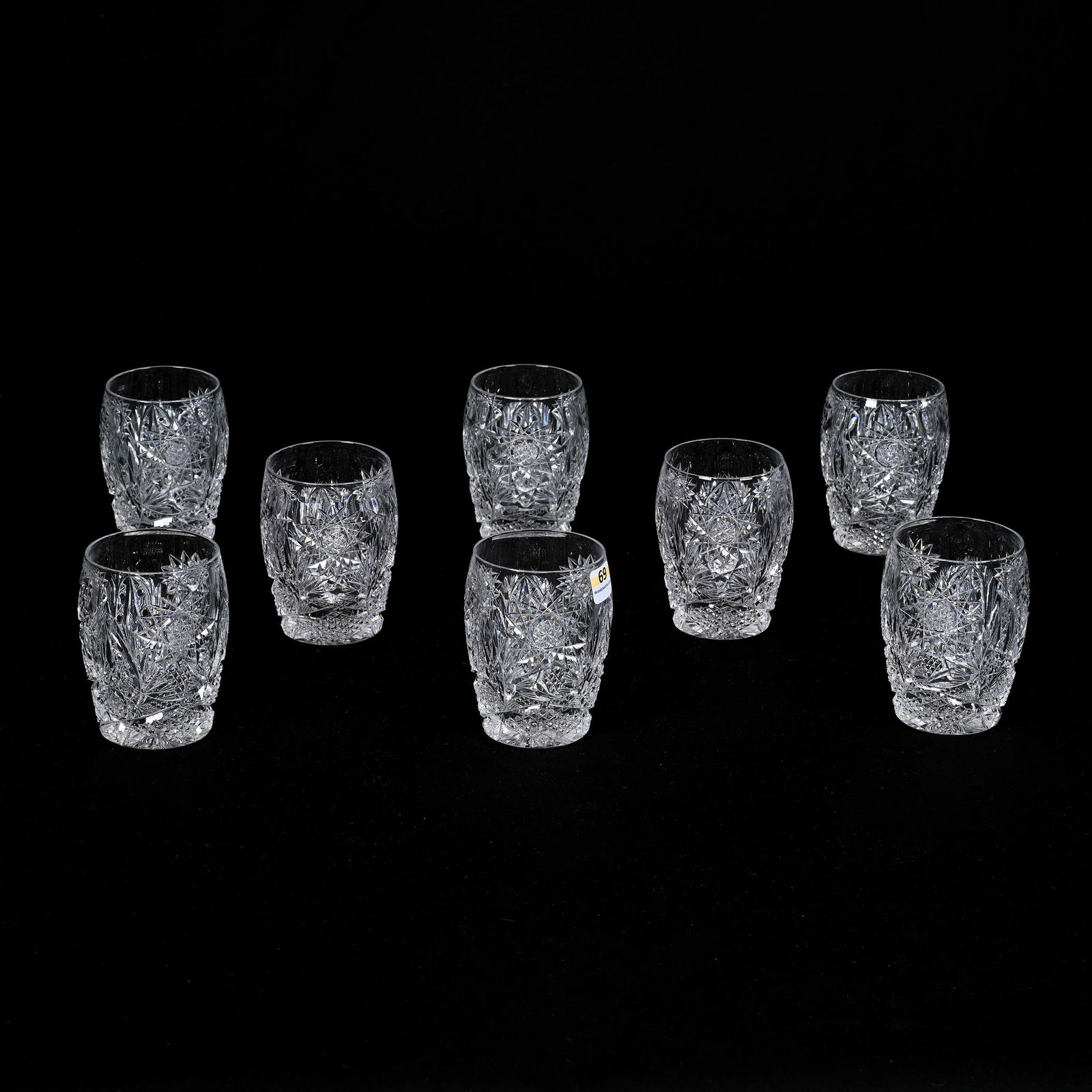 (8) Tumblers, American Brilliant Cut Glass (1 of 3)