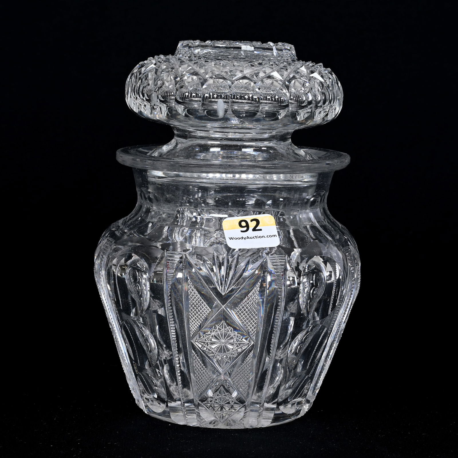 Large Cherry Jar, American Brilliant Cut Glass (1 of 4)