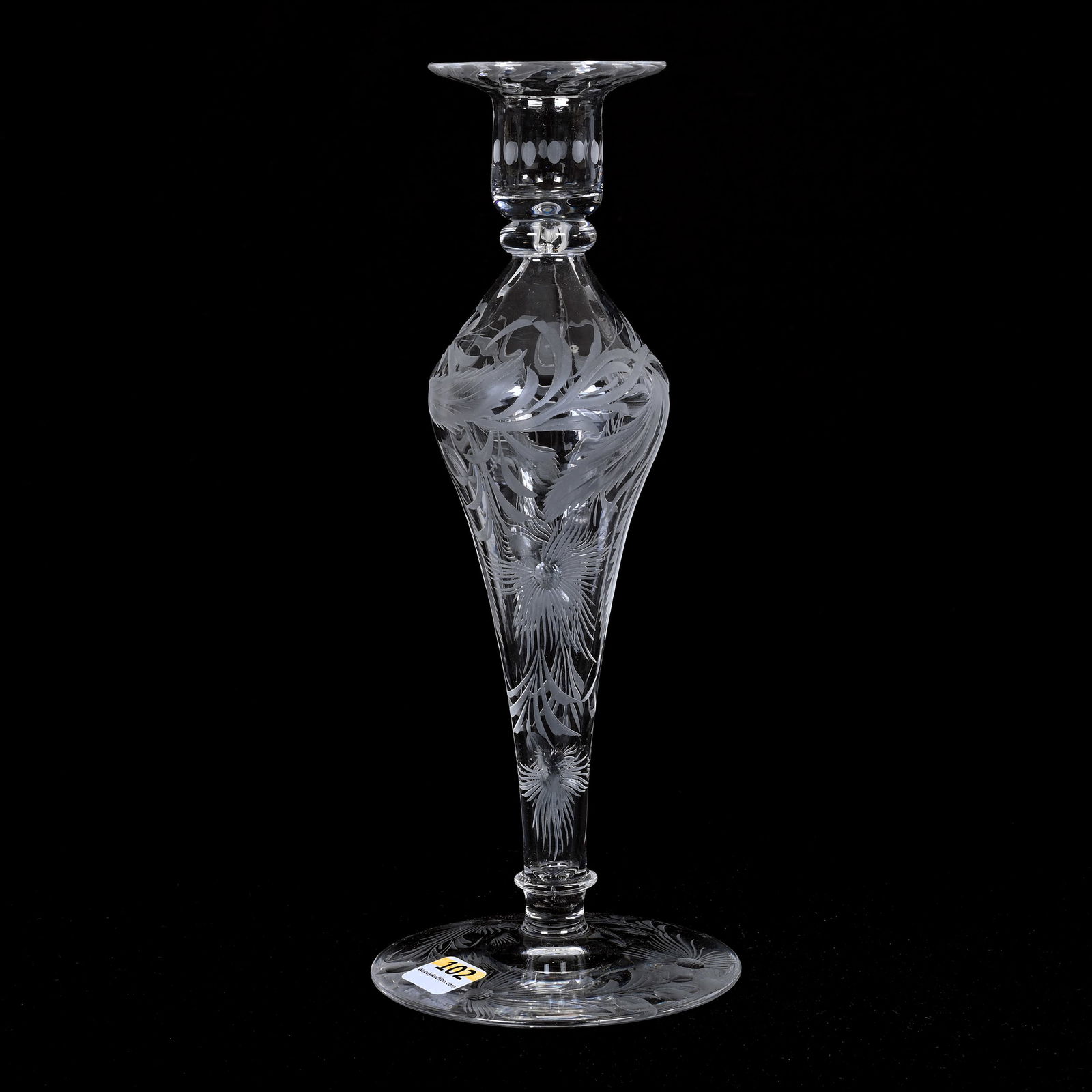 Candlestick, ABCG, Single, Signed Libbey (1 of 3)