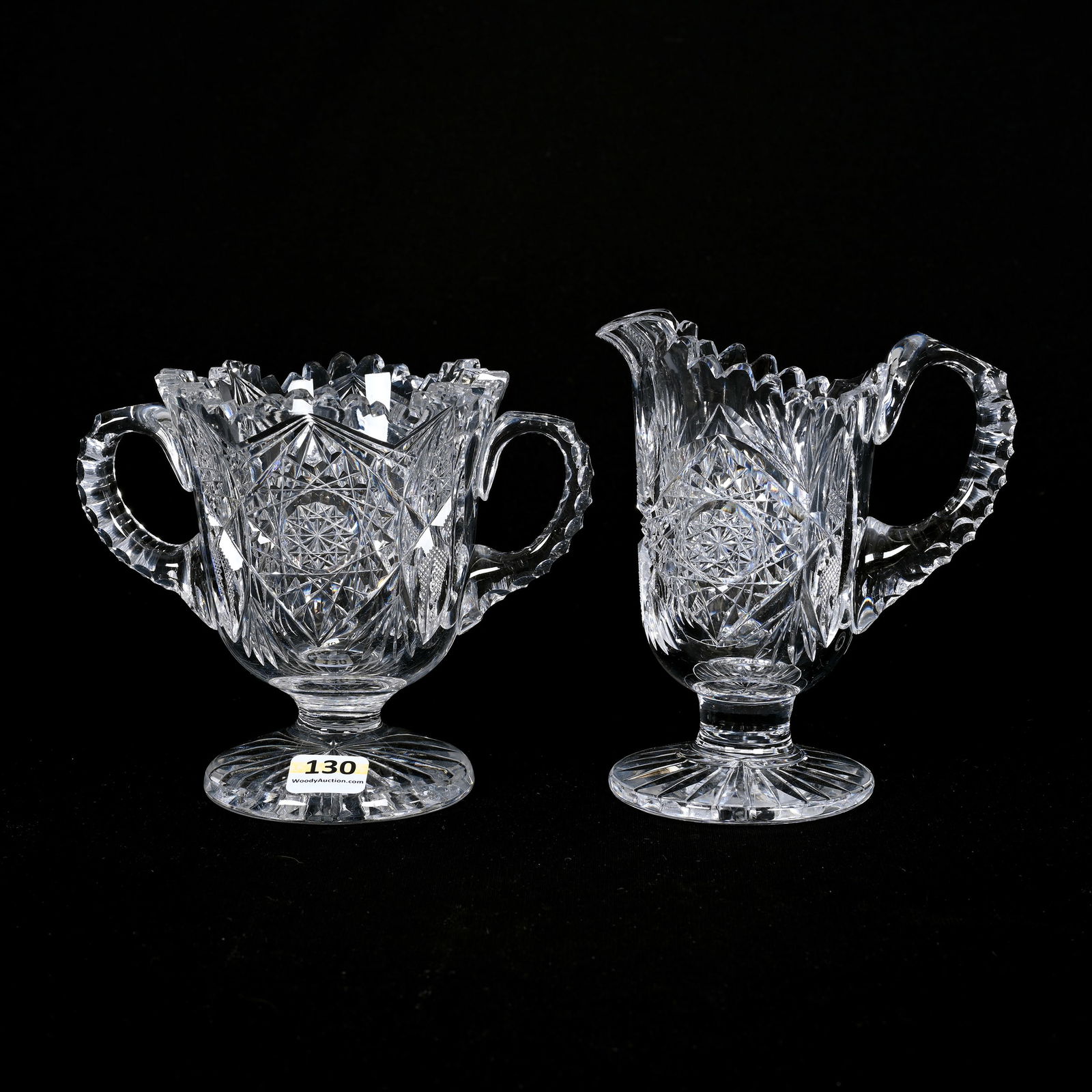 Pedestal Creamer & Sugar, ABCG (1 of 3)