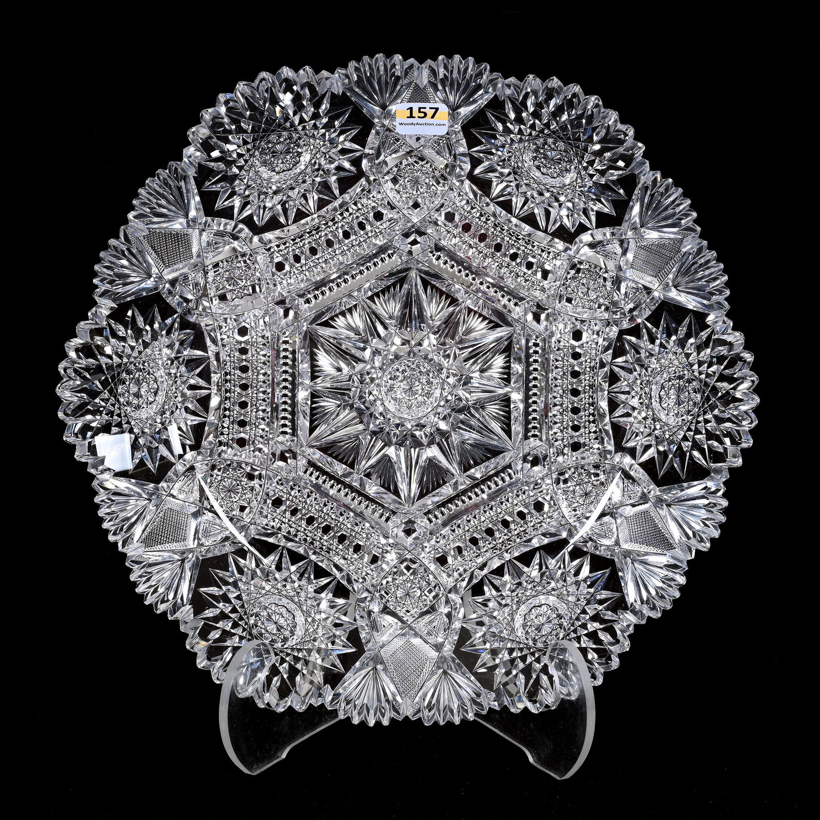 Round Tray, American Brilliant Cut Glass (1 of 2)