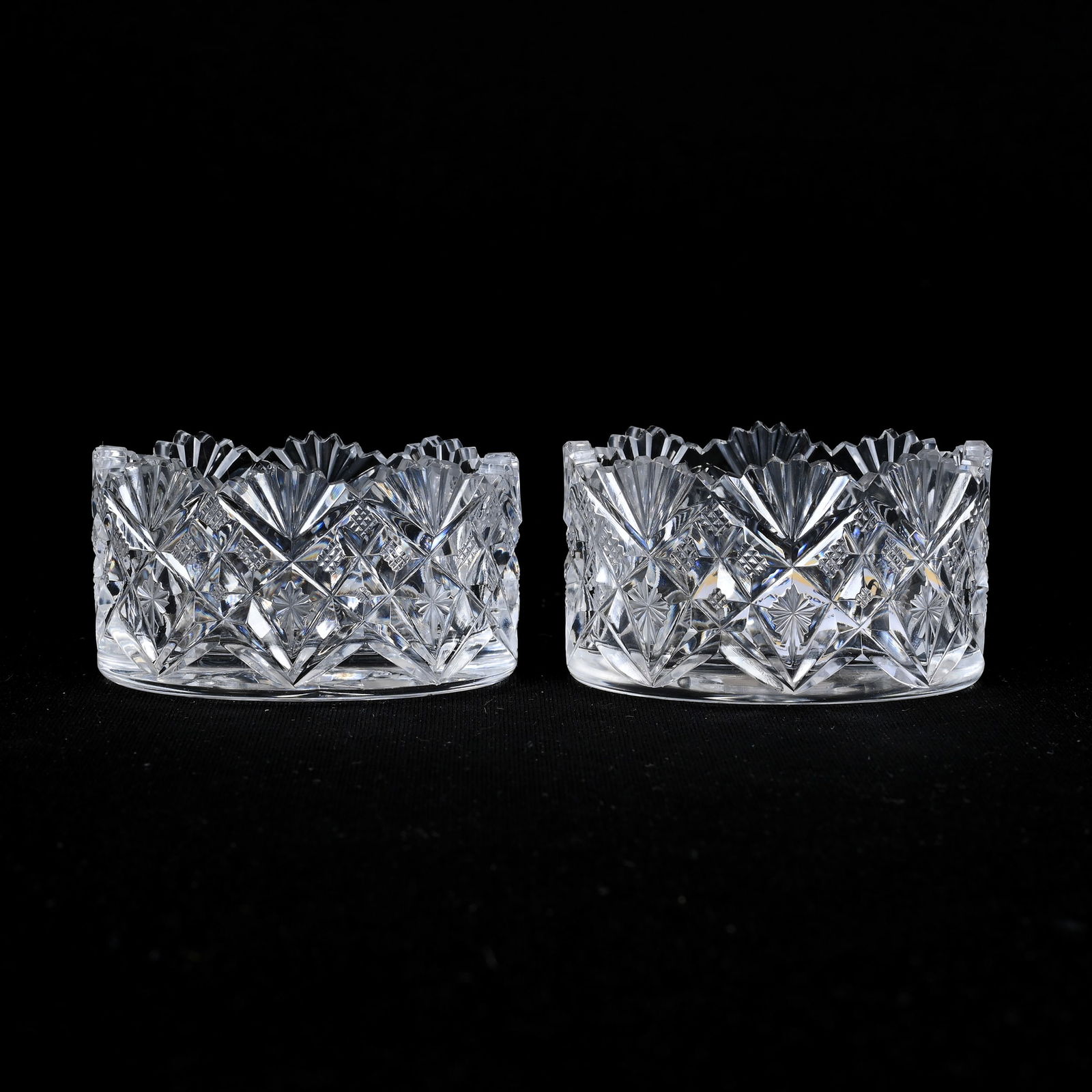 Pair Oval Salt Dips, ABCG, Venetian By Straus (1 of 3)