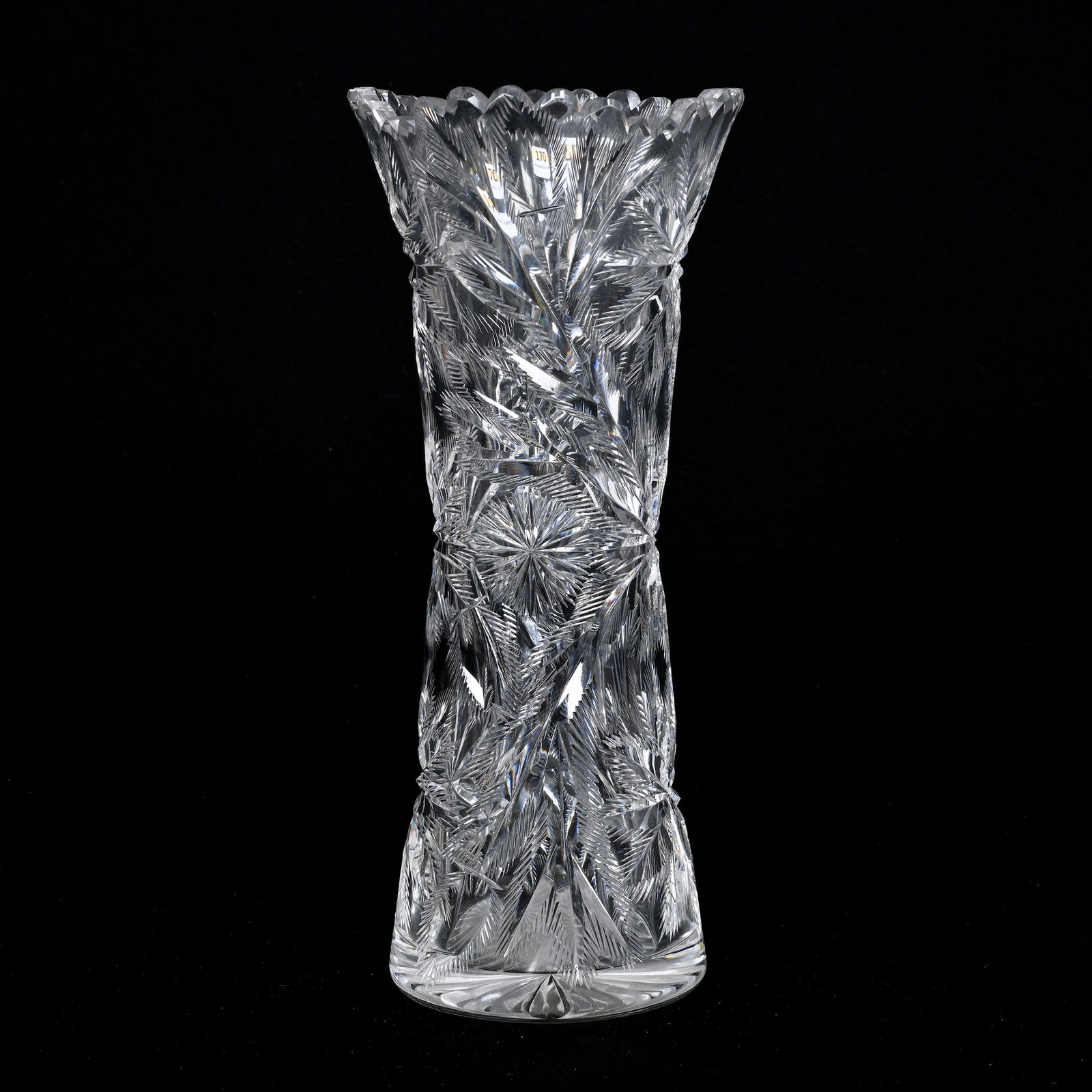 Corset Vase, ABCG, Signed Libbey Star & Feather (1 of 3)