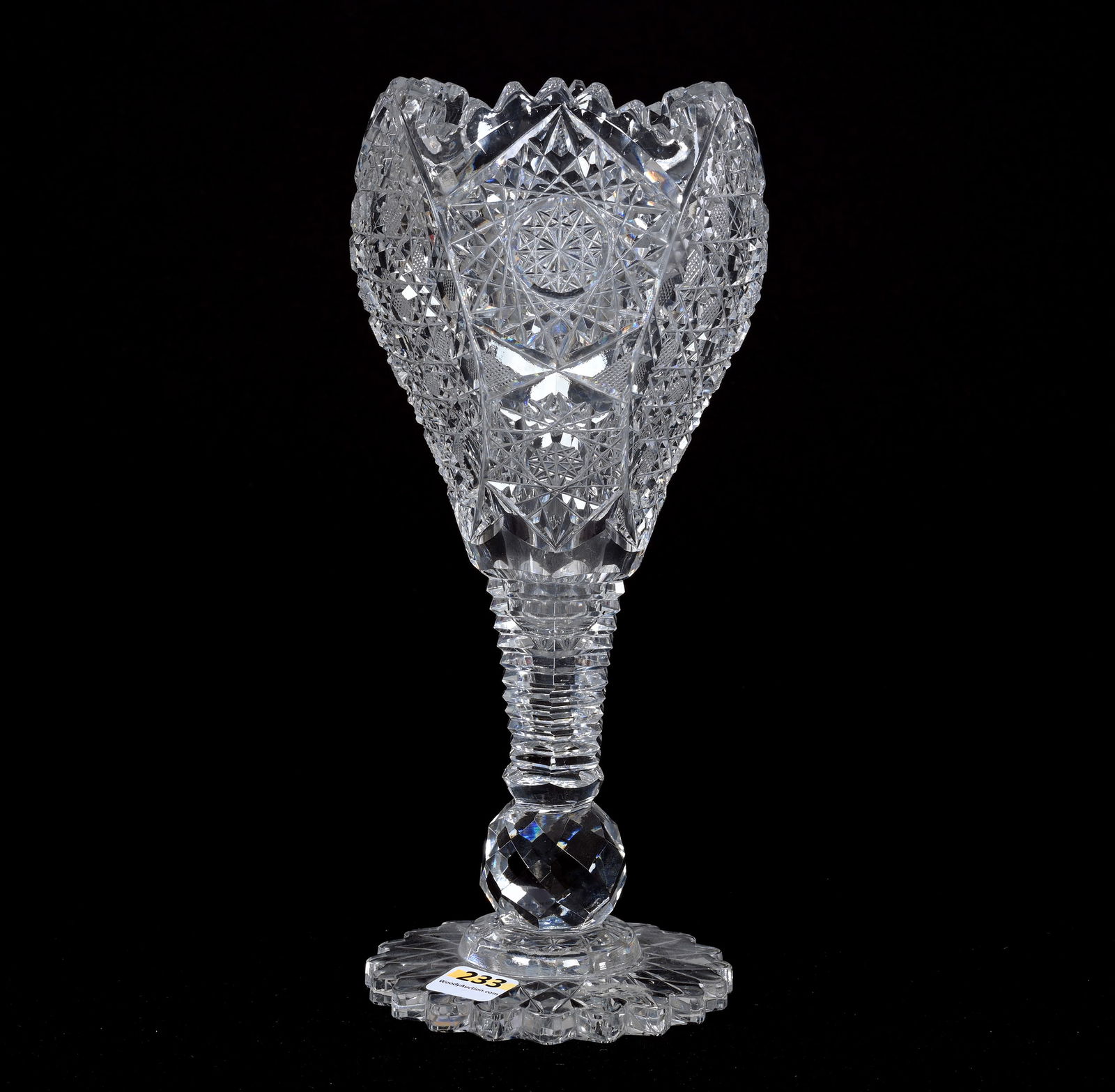 Chalice Vase, American Brilliant Cut Glass (1 of 3)