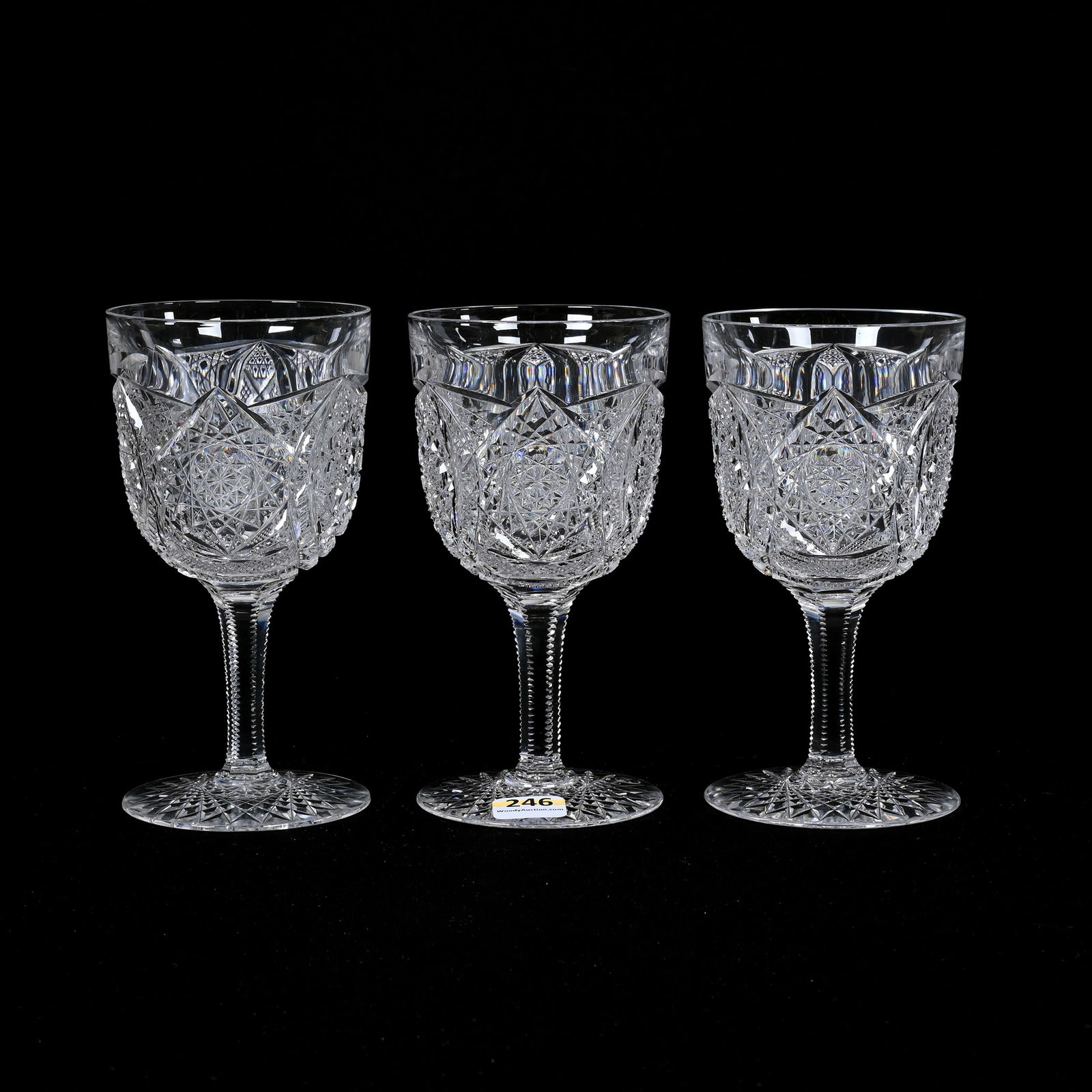 (3) Goblets, American Brilliant Cut Glass (1 of 3)