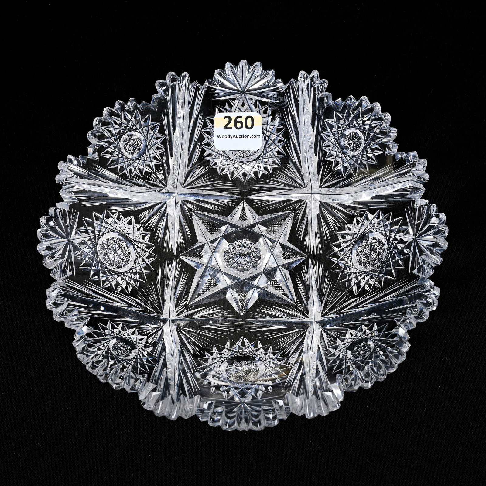 Plate, ABCG, Signed Libbey Neola Pattern: Plate, American Brilliant Cut Glass, Signed Libbey Neola Pattern, 7", Tooth Nick, Leon And Carol Torline Collection, KS.