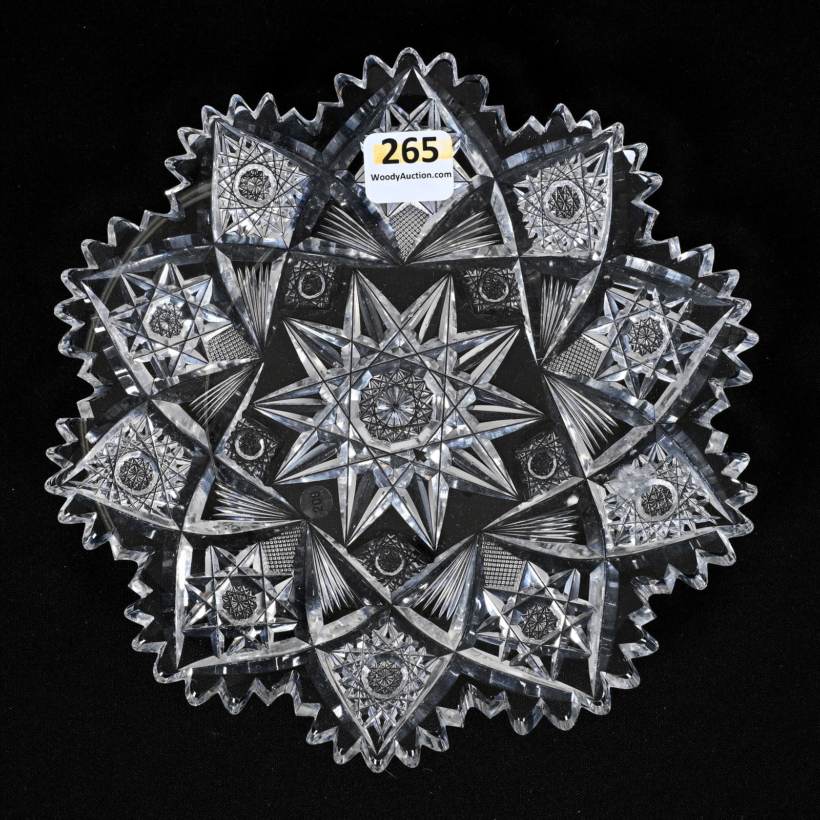 Plate, American Brilliant Cut Glass, Signed Hawkes Holland Pattern (1 of 2)