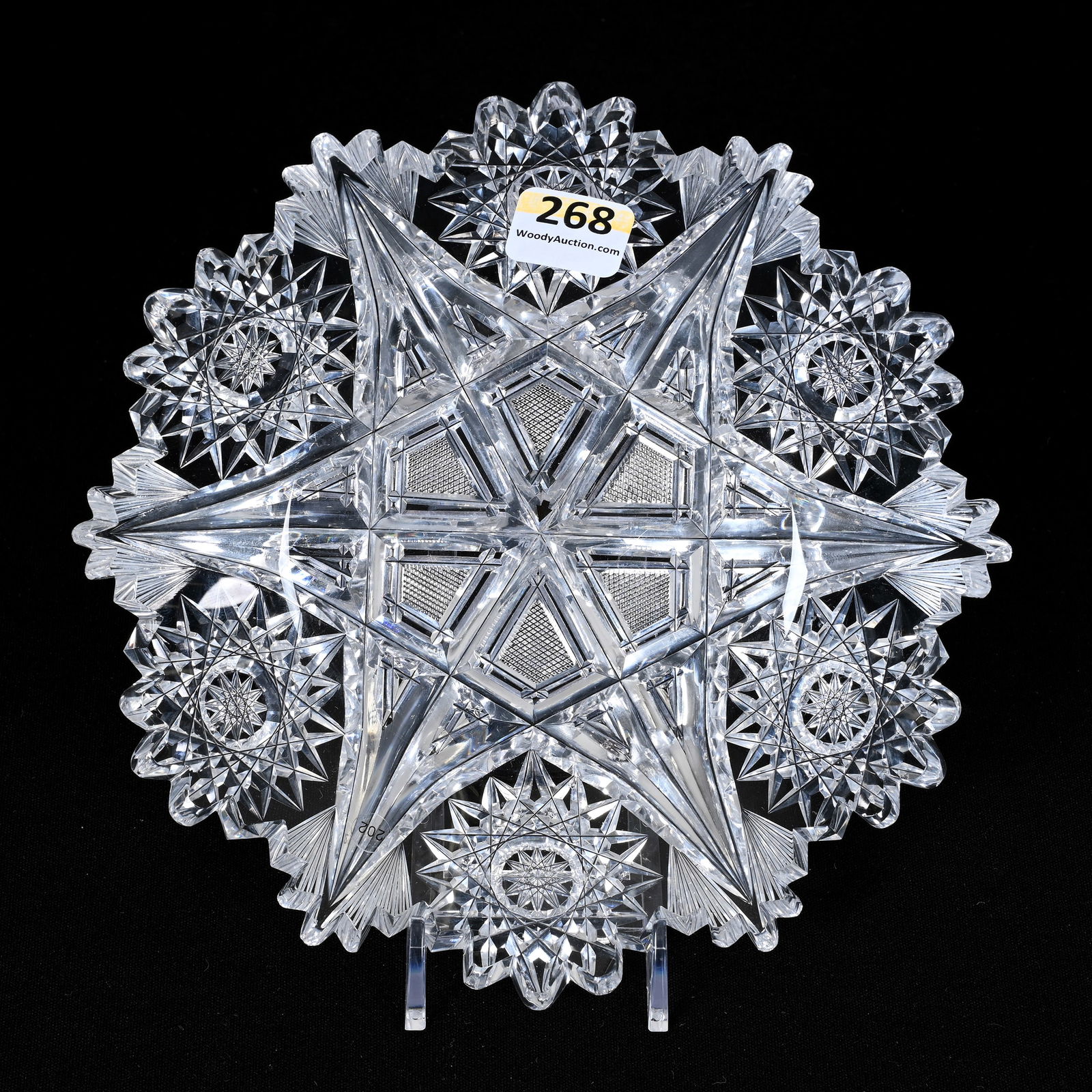 Plate, American Brilliant Cut Glass, Signed Libbey Kimberly Pattern (1 of 2)