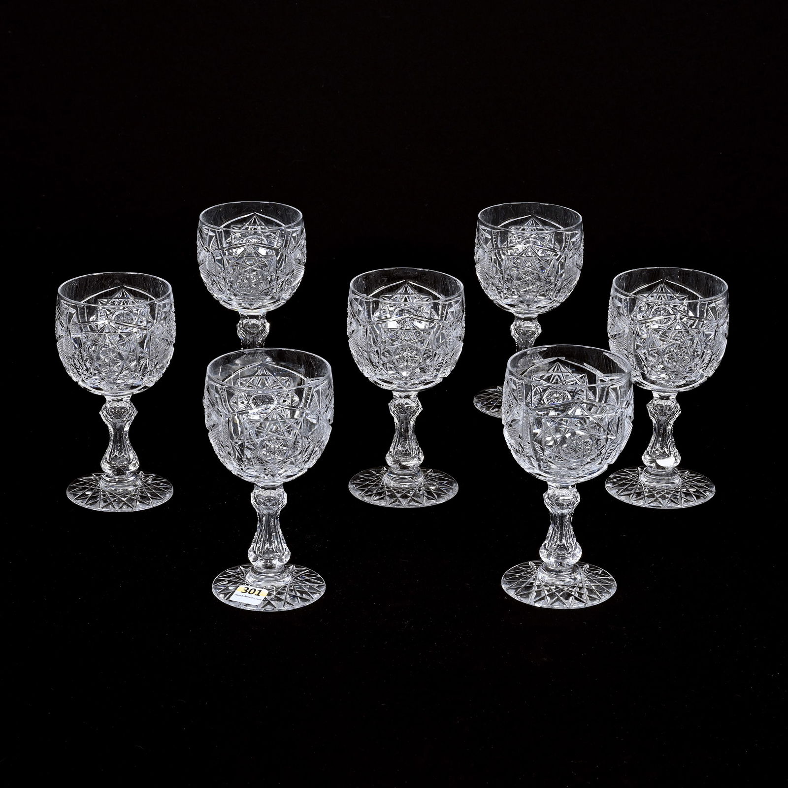 (7) Goblets, American Brilliant Cut Glass (1 of 4)