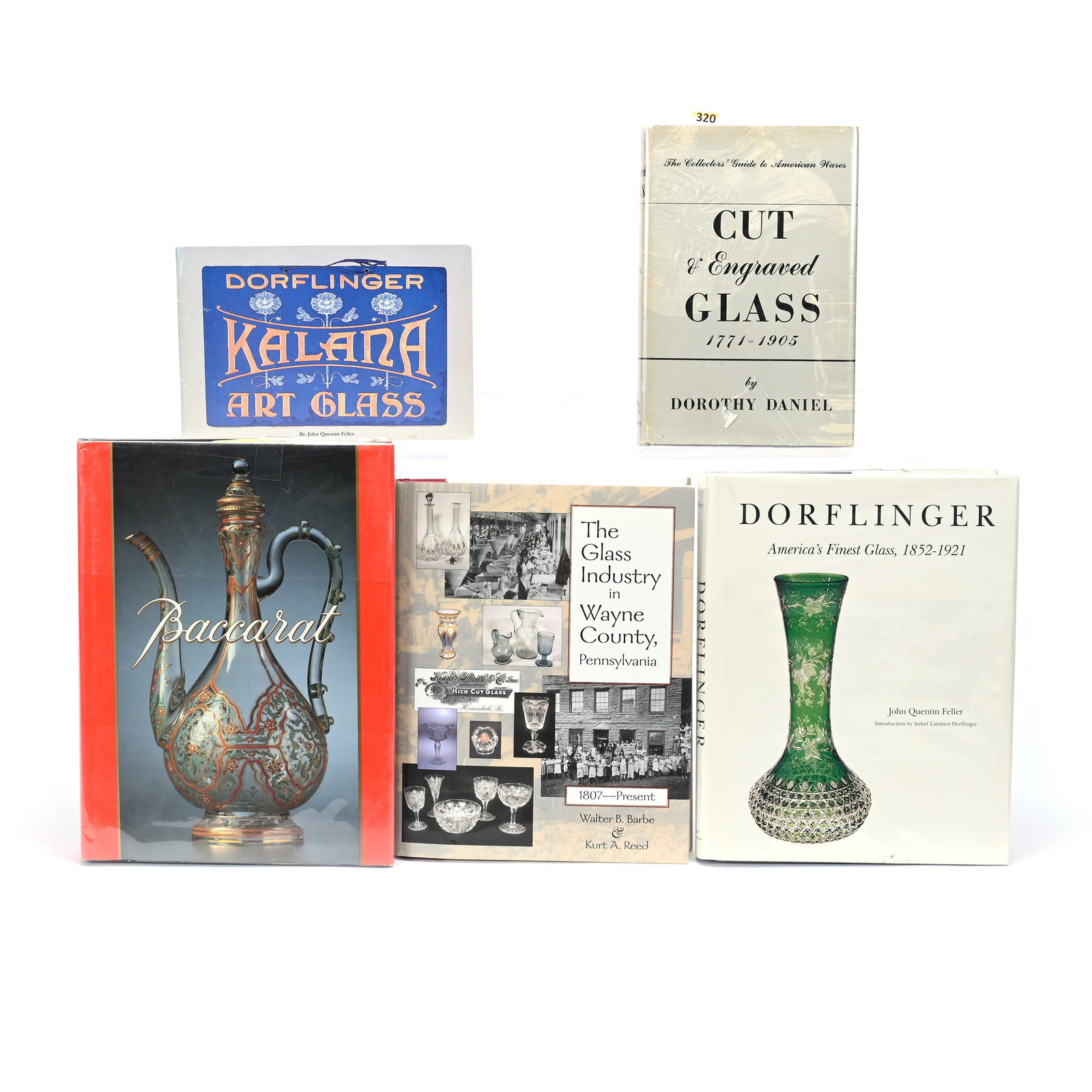 (4) Books About American Brilliant Cut Glass: (4) Books About American Brilliant Cut Glass Including: (1) Cut & Engraved Glass 1771-1905 By Dorothy Daniel, 1950, 1962, (1) Dorflinger Kalana Art Glass Booklet By John Quentin Feller, (1) Dorflinger