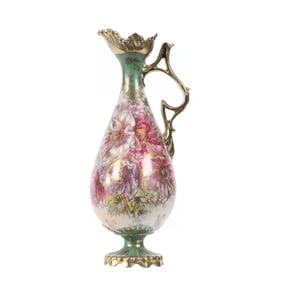 Pedestal Ewer Marked R.S. Prussia, Satin Finish